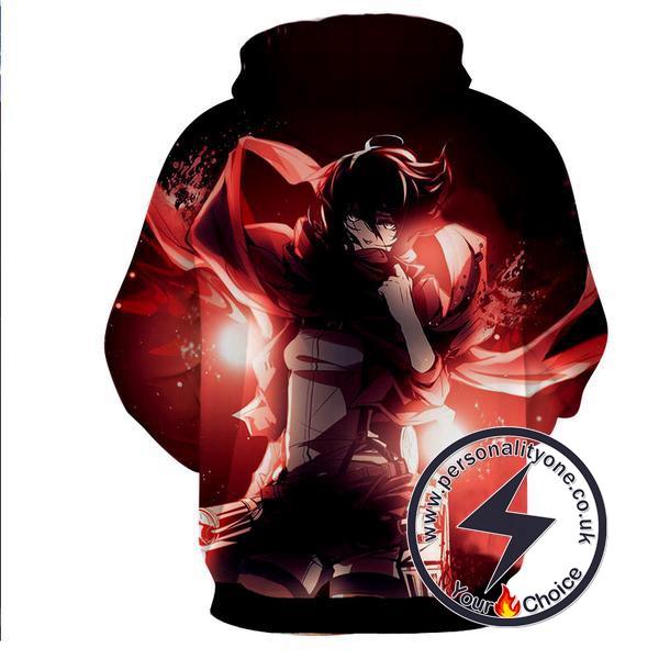 Attack On Titan - Mikasa Ackerman 3D - Attack On Titan Hoodies